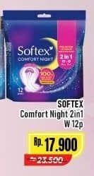 Promo Harga Softex Comfort Night 2 In 1 12 pcs - Alfamart