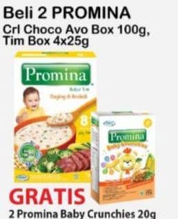 Promo Harga Promina Crl Choco Avo 100g, Tim Box 4x25g  - Alfamart