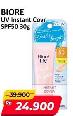 Promo Harga Biore UV Fresh & Bright Instan Cover 30 gr - Alfamart