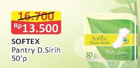 Promo Harga Softex Pantyliner Daun Sirih 50 pcs - Alfamart