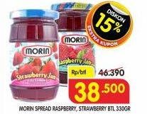 Promo Harga MORIN Spread Raspberry, Strawberry 330gr  - Superindo
