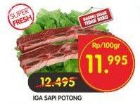 Promo Harga Iga Sapi Potong per 100 gr - Superindo