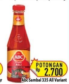 Promo Harga ABC Sambal All Variants 335 ml - Hypermart