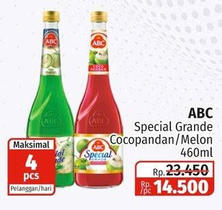 Promo Harga ABC Syrup Special Grade Melon, Coco Pandan 485 ml - Lotte Grosir