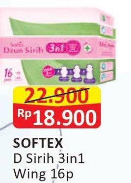 Promo Harga Softex Daun Sirih 3 In 1 18 pcs - Alfamart