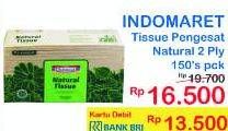 Promo Harga INDOMARET Natural Tissue 150 pcs - Indomaret