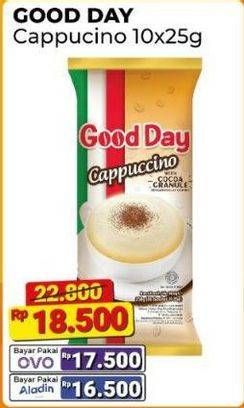 Promo Harga Good Day Cappuccino per 10 sachet 25 gr - Alfamart