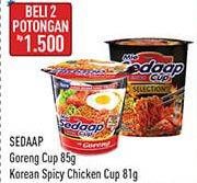 SEDAAP Goreng/Korean Spicy Chicken Cup