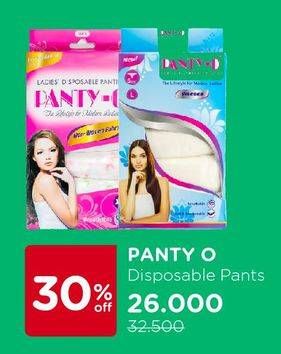 Promo Harga PANTY-O Ladies Disposable Panties  - Watsons