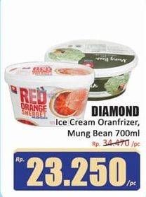 Promo Harga DIAMOND Ice Cream Oranfrizer, Kacang Hijau 700 ml - Hari Hari