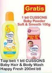 Promo Harga CUSSONS BABY Hair & Body Wash Happy Fresh 200 ml - Indomaret