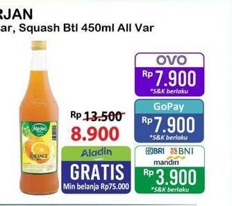 Promo Harga Marjan Syrup Squash All Variants 450 ml - Alfamart