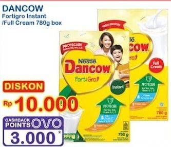 Promo Harga Dancow FortiGro Susu Bubuk Instant, Full Cream 800 gr - Indomaret