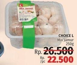 Promo Harga CHOICE L Mix Jamur 250 gr - LotteMart