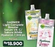 Promo Harga GARNIER Booster Serum Light Complete Vitamin C, Sakura White Hyaluron 7 ml - Indomaret