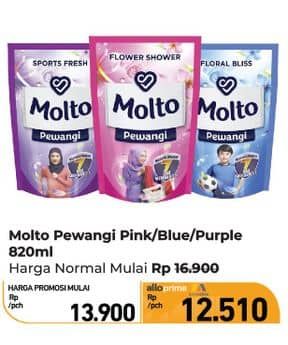 Promo Harga Molto Pewangi Active Fresh, Hijab Soft Fresh, Sports Fresh 780 ml - Carrefour