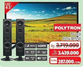 Promo Harga POLYTRON PLD 43B1550 LED TV 1 pcs - Lotte Grosir