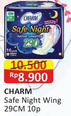 Promo Harga Charm Safe Night Wing 29cm 10 pcs - Alfamart