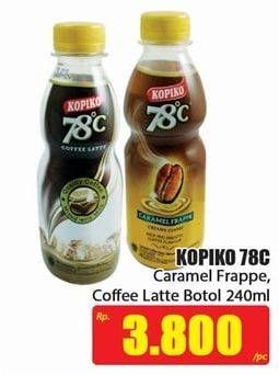 Promo Harga Kopiko 78C Drink Caramel Frappe, Coffee Latte 240 ml - Hari Hari