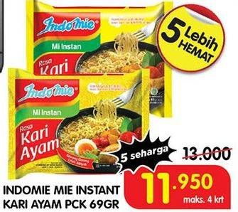 Promo Harga INDOMIE Mi Kuah Kari Ayam 72 gr - Superindo