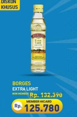 Promo Harga Borges Olive Oil Extra Light 500 ml - Hypermart