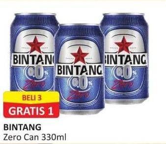 Promo Harga BINTANG Zero 330 ml - Alfamart