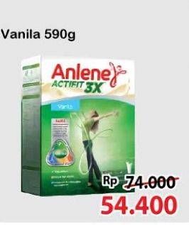 Promo Harga Anlene Actifit 3x High Calcium Vanilla 590 gr - Alfamart