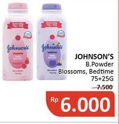 Promo Harga JOHNSONS Baby Powder Blossom, BedTime 100 gr - Alfamidi