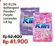 Promo Harga So Klin Softergent Purple Lavender, Rossy Pink 1800 gr - Indomaret