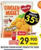 Promo Harga Belfoods Nugget Chicken Nugget Crunchy 500 gr - Superindo