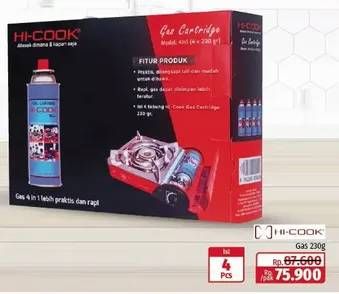 Promo Harga Hicook Tabung Gas (Gas Cartridge) 230 gr - Lotte Grosir