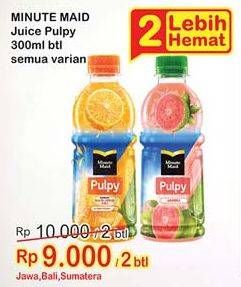 Promo Harga MINUTE MAID Juice Pulpy All Variants per 2 botol 300 ml - Indomaret