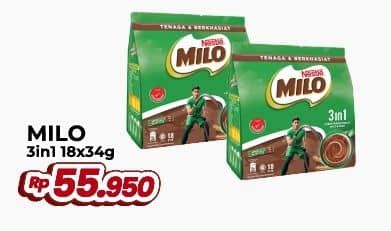 Promo Harga Milo ActivGo 3in1 per 18 sachet 35 gr - Yogya