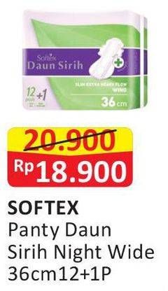 Promo Harga Softex Daun Sirih 36cm 13 pcs - Alfamart