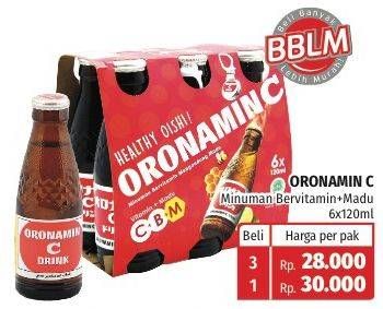 Promo Harga ORONAMIN C Drink per 6 botol 120 ml - Lotte Grosir