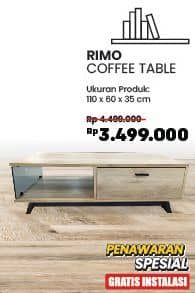 Promo Harga Courts Rimo Coffee Table MDF  - COURTS