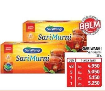 Promo Harga Sariwangi Teh Sari Murni 25 pcs - Lotte Grosir