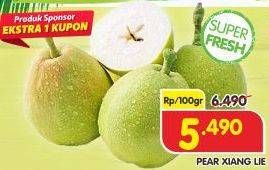 Promo Harga Pear Xiang Lie per 100 gr - Superindo