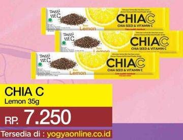Promo Harga CHIA C Chia Seeds & Vitamin C Lemon per 5 sachet 7 gr - Yogya