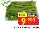 Promo Harga Buncis Baby 250 gr - Superindo