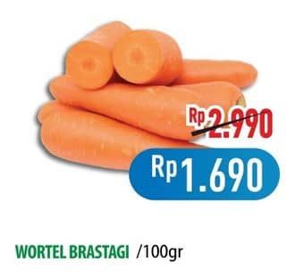 Promo Harga Wortel Berastagi per 100 gr - Hypermart