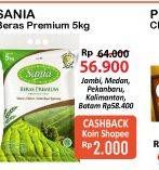 Promo Harga Sania Beras Premium 5 kg - Alfamart