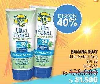 Promo Harga BANANA BOAT Ultra Protect Sunscreen Lotion SPF30 60 ml - LotteMart