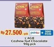 Promo Harga Lagie Milk Chocolate Cashew Nut 90 gr - Indomaret