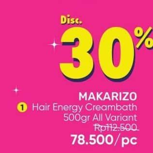 Promo Harga Makarizo Hair Energy Fibertherapy Hair & Scalp Creambath All Variants 500 gr - Guardian