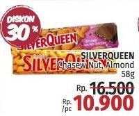 Promo Harga Silver Queen Chocolate Cashew, Almonds 62 gr - LotteMart