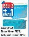 Promo Harga VALUE PLUS  Tissue Kiloan 715's/Bathroom Tissue 10 Pcs  - Hypermart