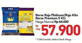 Promo Harga Raja Platinum/Raja Kita Beras Premium  - Carrefour
