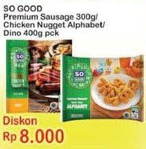 Promo Harga Premium Sausage 300g / Chicken Nugget Alphabet / Dino 400g  - Indomaret