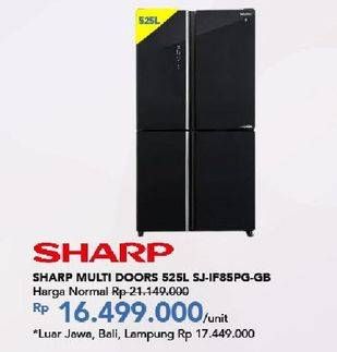 Promo Harga Sharp SJ-IF85PG-GB Queen Series Multi Door  - Carrefour